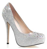 Pleaser USA Fabulicious DESTINY-06R Multi Size Rhinestones Embellished Pump