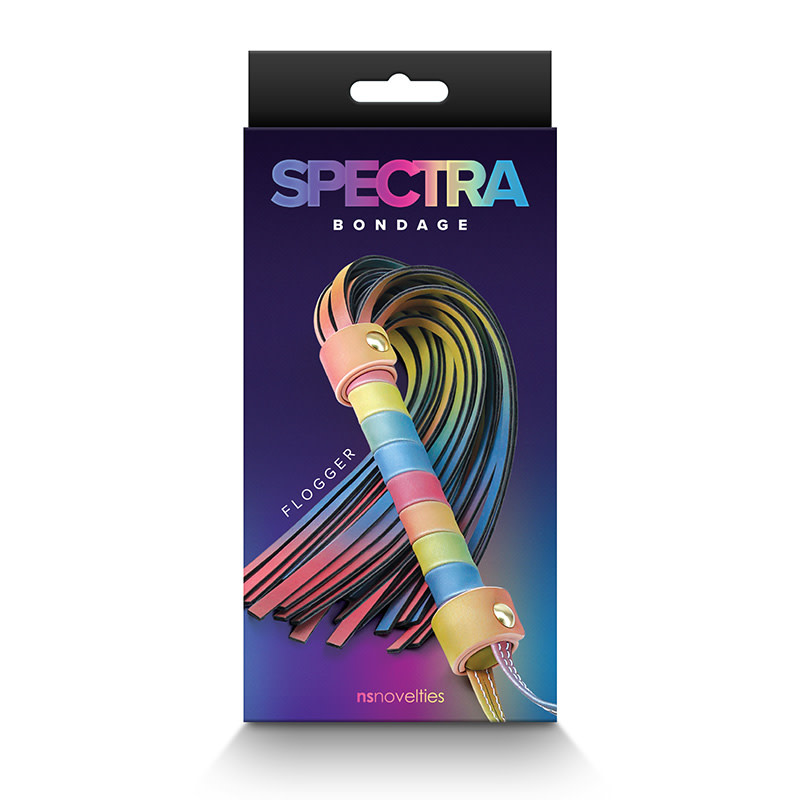 NS Novelties Spectra Bondage: Rainbow Flogger