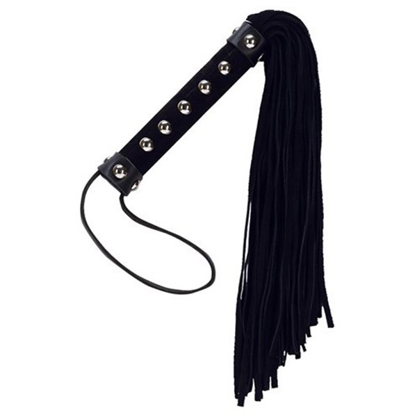 BMS Enterprises Punishment Large Whip with Studs (Black)