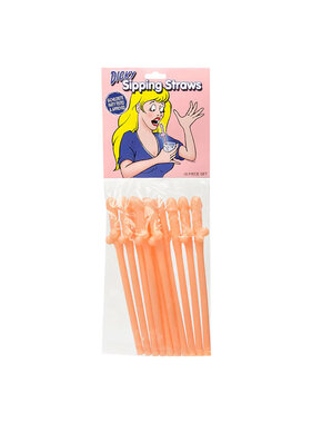 BMS Enterprises Dicky Sipping Straws (Light Flesh Coloured)