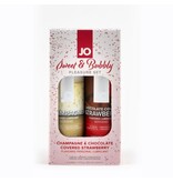 System JO Jo Flavoured Lubricant Set: Champagne & Chocolate Covered Strawberry 2 oz (60 ml)