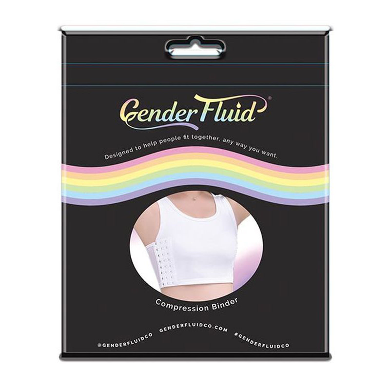 Gender Fluid Chest Compression Binder (White)