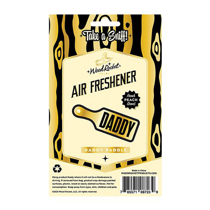 Wood Rocket Air Freshener: Daddy Paddle (Peach Scent)