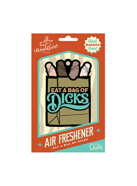 Wood Rocket Air Freshener: Eat A Bag Of Dicks (Banana Scent)