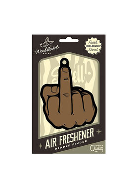 Wood Rocket Air Freshener: Middle Finger Brown (Cologne Scent)