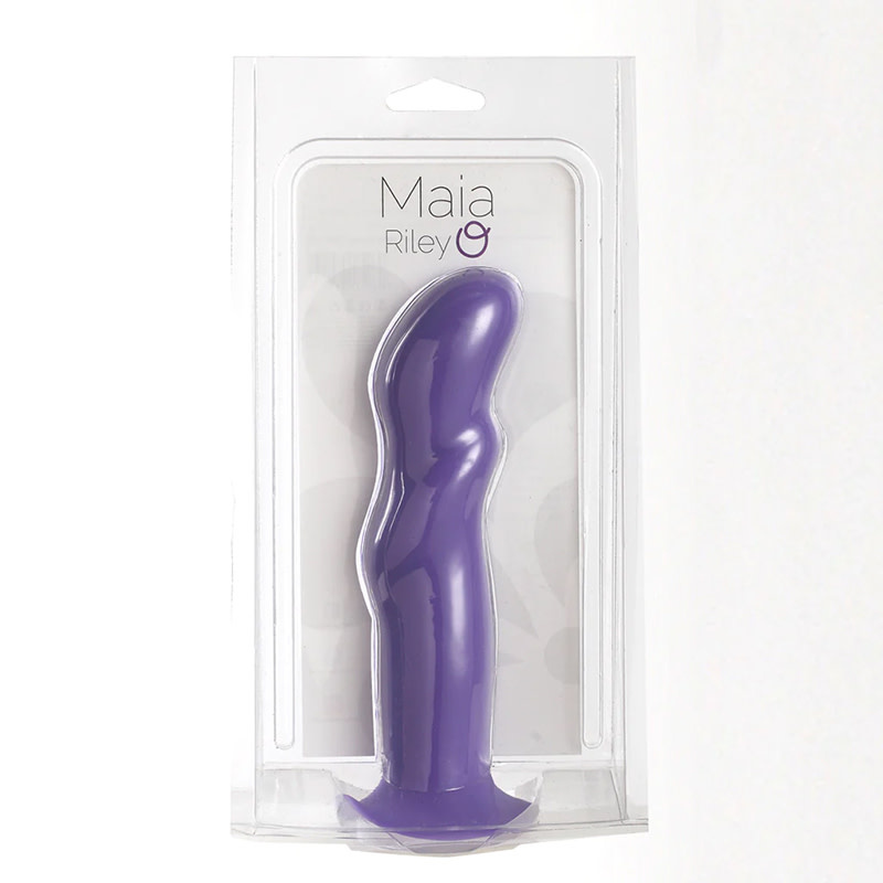Riley Silicone Swirled Dong (Neon Purple)
