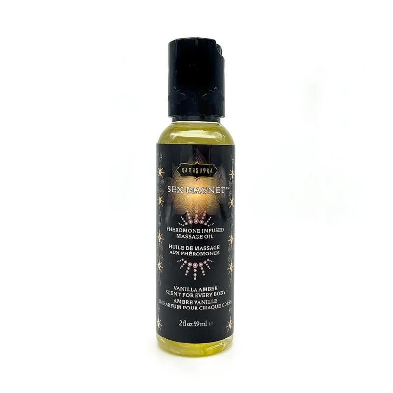 Kama Sutra SEX MAGNET Vanilla Amber Pheromone Massage Oil 2 oz (59 ml)