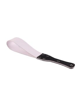 Premium Products PU Leather Spanking Paddle: White and Black