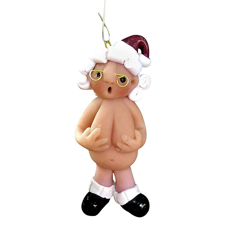 Premium Products Tree Decoration: Naughty Naked Mrs Claus