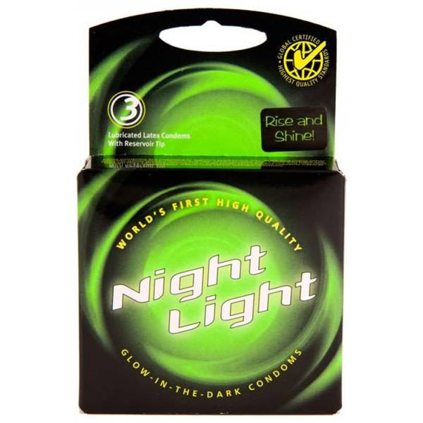 Night Light Glow in the Dark Condoms 3 Pack
