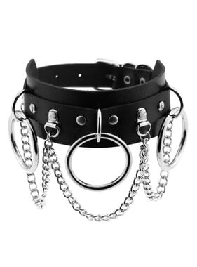 Premium Products Ciaran Collar with Chains and O-Rings (Black)