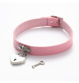 Premium Products Sweet Heart Lockable Collar (Pink)