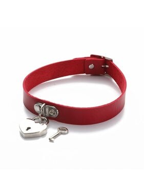 Premium Products Sweet Heart Lockable Collar (Red)