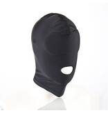 Premium Products Spandex Open Mouth Hood with Built-In Blindfold (Black)