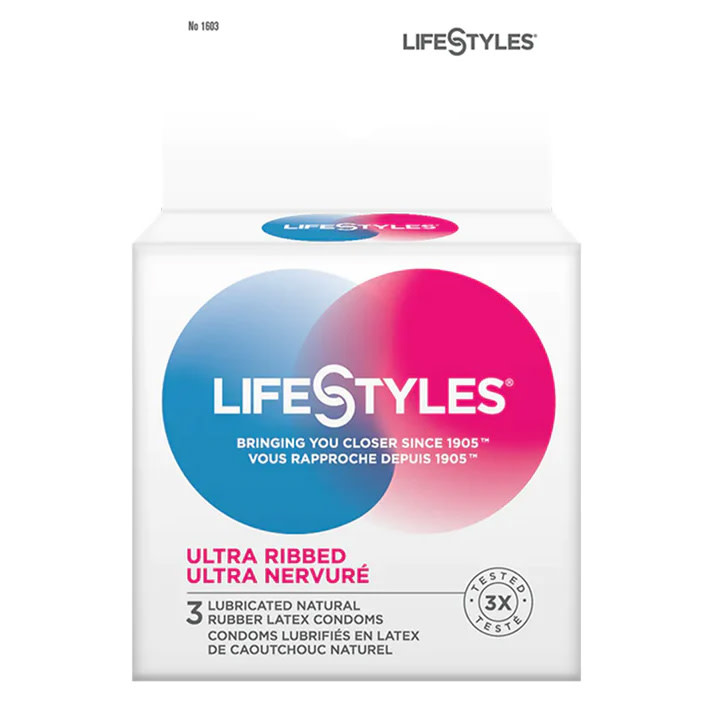 LifeStyles Condoms LifeStyles Ultra Ribbed Condoms 3 Pack