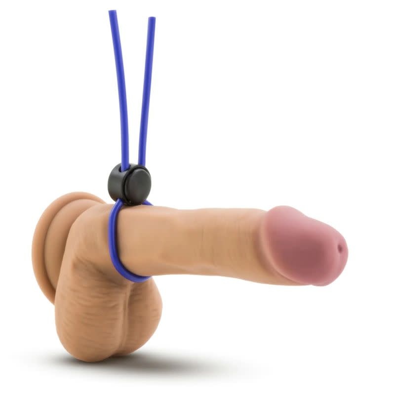 Blush Novelties Stay Hard Silicone Lasso Cock Ring (Blue)