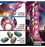 XR Brands Creature Cocks: Larva Ovipositor Silicone Dildo w/ Eggs