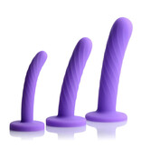 XR Brands Strap U Tri-Play Purple Silicone Dildo (Set of 3)