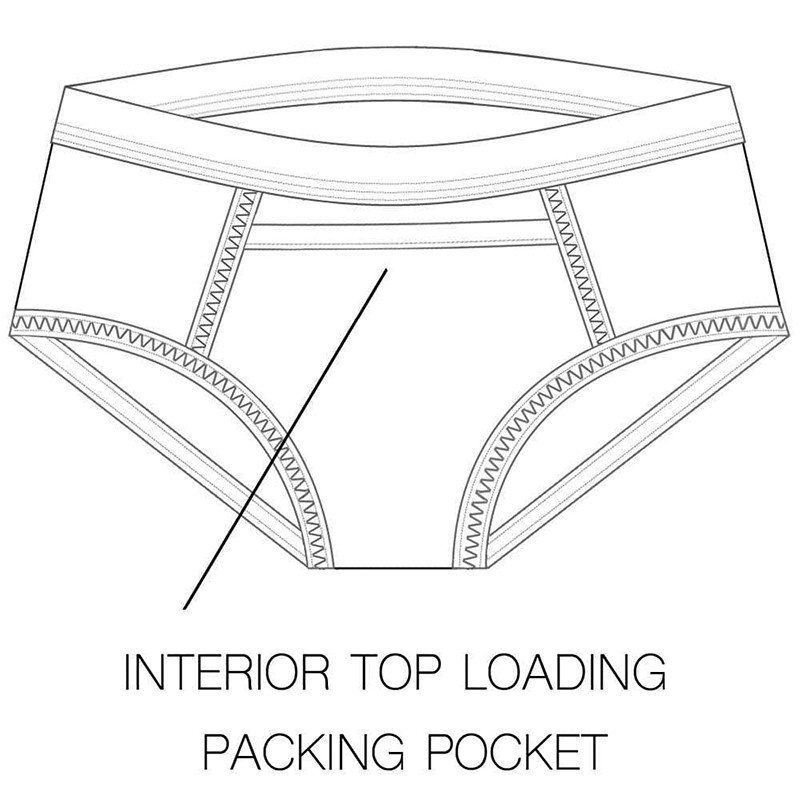 RodeoH RodeoH Top Loading Brief Packing Underwear (Gray)
