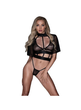 Allure Leather Adore Dreamer Sheer Mesh Strappy Top Set