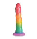 Curve Toys Simply Sweet 6.5" Swirl Rainbow Dildo