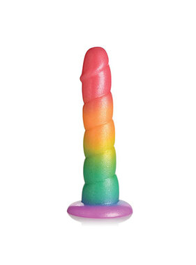 Curve Toys Simply Sweet 6.5" Swirl Rainbow Dildo