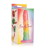 Curve Toys Simply Sweet 6.5" Swirl Rainbow Dildo