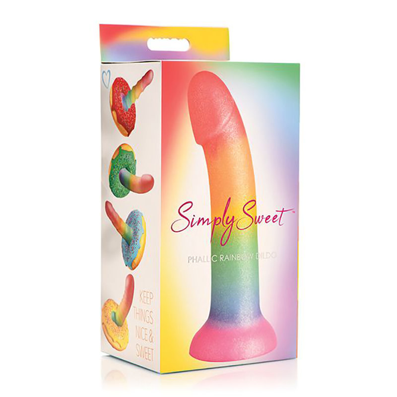 Simply Sweet 6.5" Phallic Rainbow Dildo