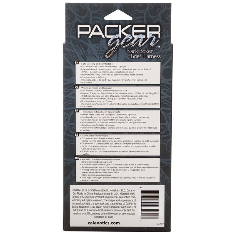 Cal Exotics Packer Gear Black Boxer Brief Harness