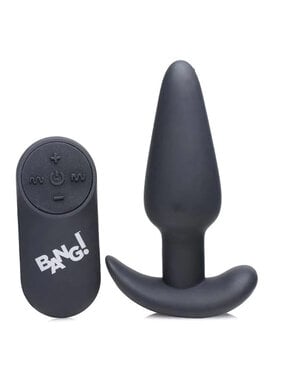 XR Brands Bang! 21X Vibrating Silicone Butt Plug w/ Remote