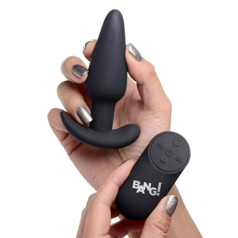 XR Brands Bang! 21X Vibrating Silicone Butt Plug w/ Remote