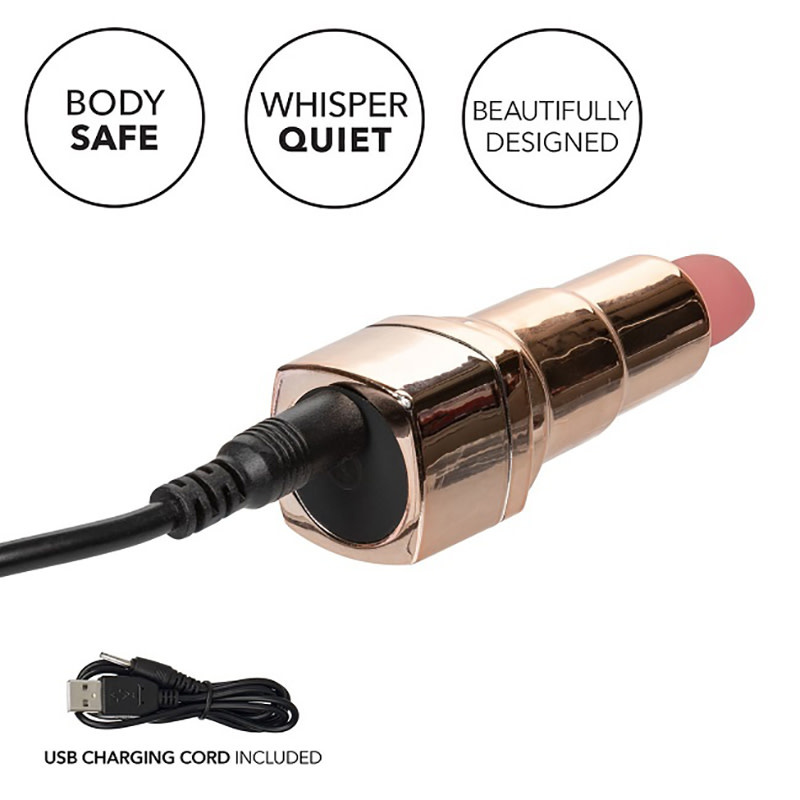 Cal Exotics Hide and Play Rechargeable Lipstick Vibe (Coral)
