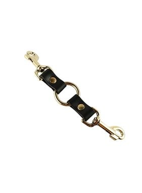 Aslan Leather Inc. Black & Brass Two Way Connector