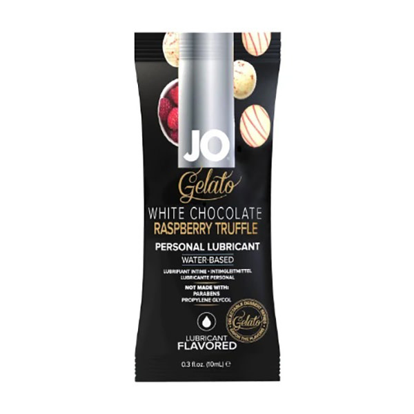 System JO Jo Gelato Flavoured Lubricant Foil Pack (White Chocolate Raspberry) 0.34 oz (10 ml)