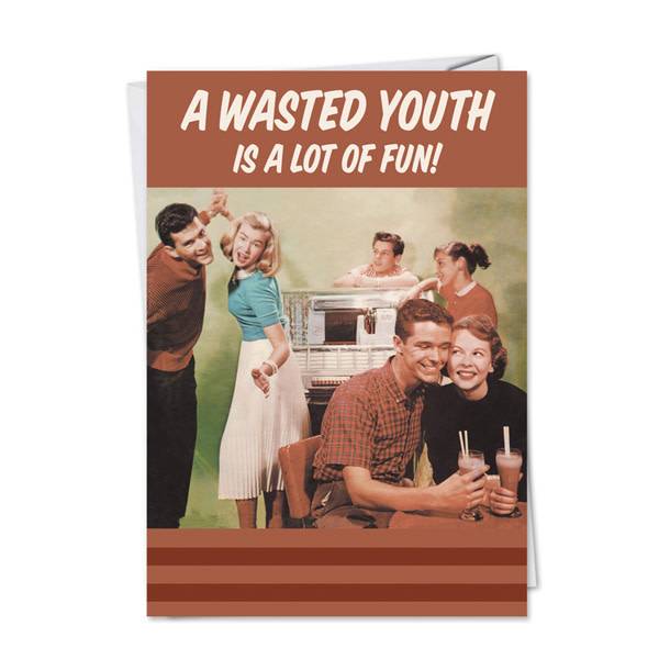 Noble Works Cards (Greeting Card) Wasted Youth Anniversary Card
