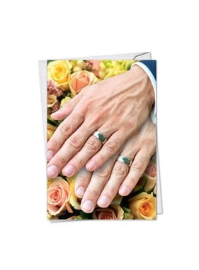 Noble Works Cards (Greeting Card) Wedding Hands Man/Man Card