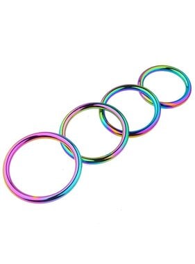 Premium Products Iridescent Metal Cock Ring (Each)