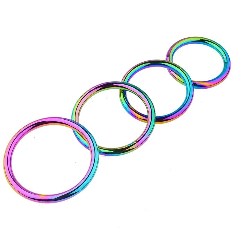 Premium Products Iridescent Metal Cock Ring (Each)