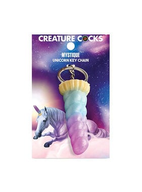 XR Brands Creature Cocks Silicone Keychain: Mystique Unicorn