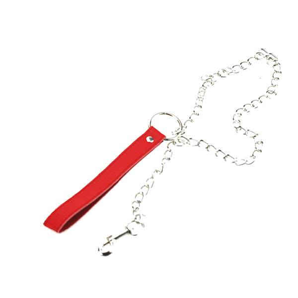 Premium Products Metal Chain Leash (Red)