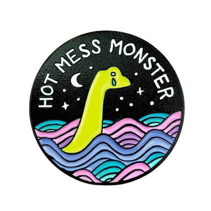 Premium Products Enamel Pins: Hot Mess Monster