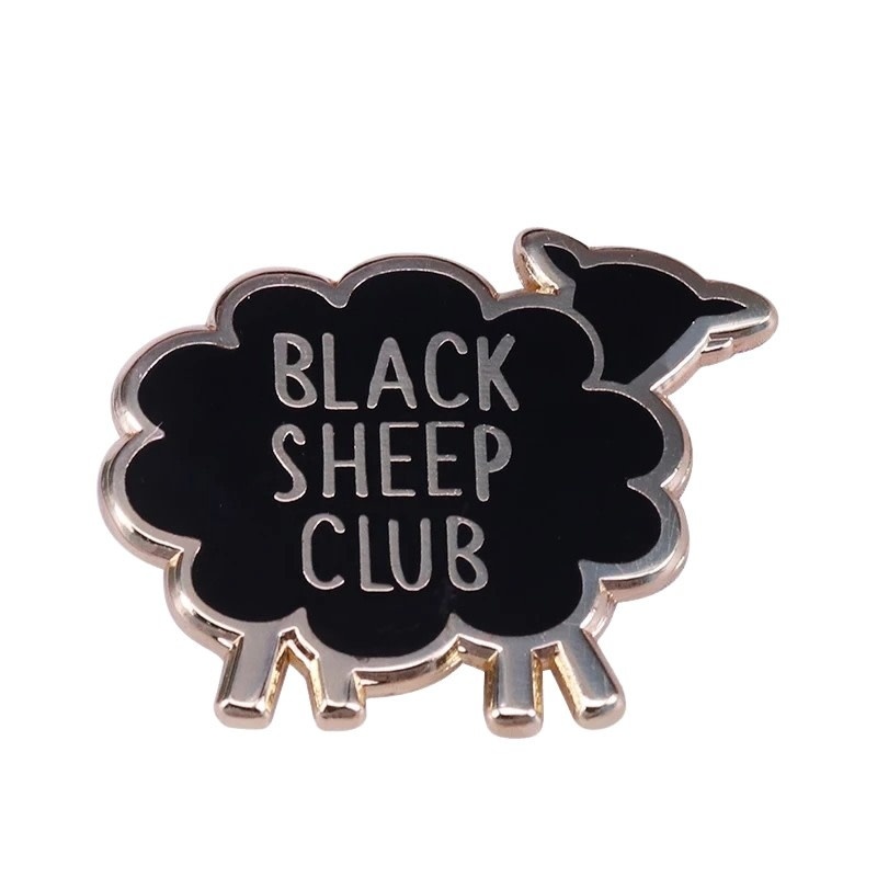 Premium Products Enamel Pins: Black Sheep Club