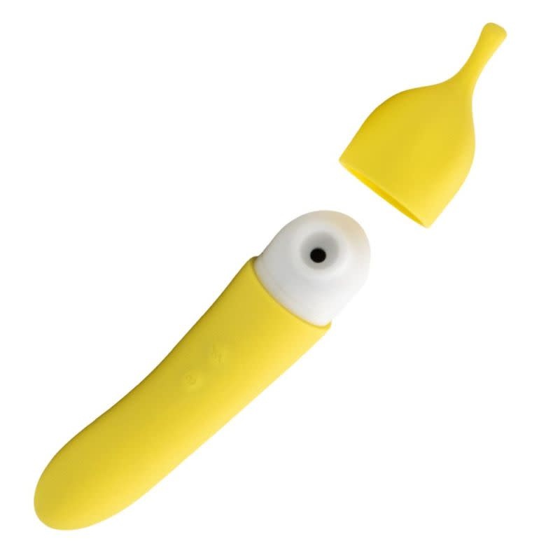 Natalie's Toy Box Banana Cream Air Pulse & G-Spot Vibe