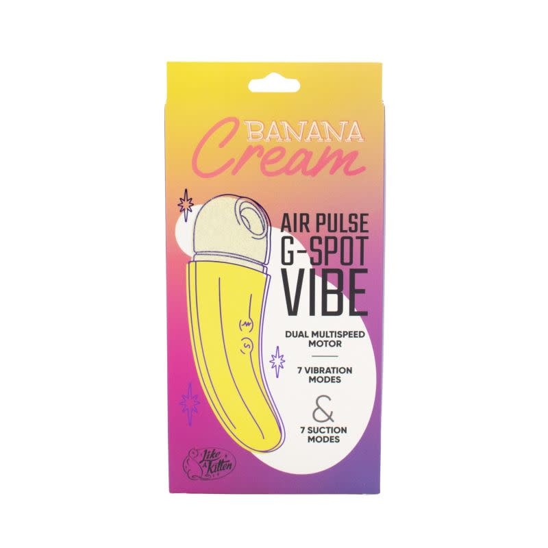 Natalie's Toy Box Banana Cream Air Pulse & G-Spot Vibe