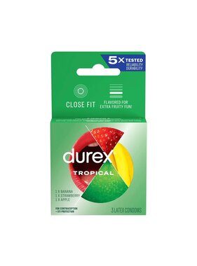 Durex Condoms Durex Tropical Flavoured Condoms 3 Pack