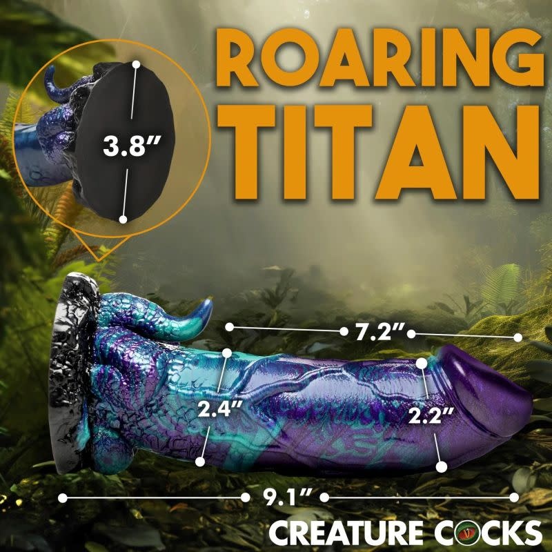 XR Brands Creature Cocks XL Dino Dick Dinosaur Silicone Dildo