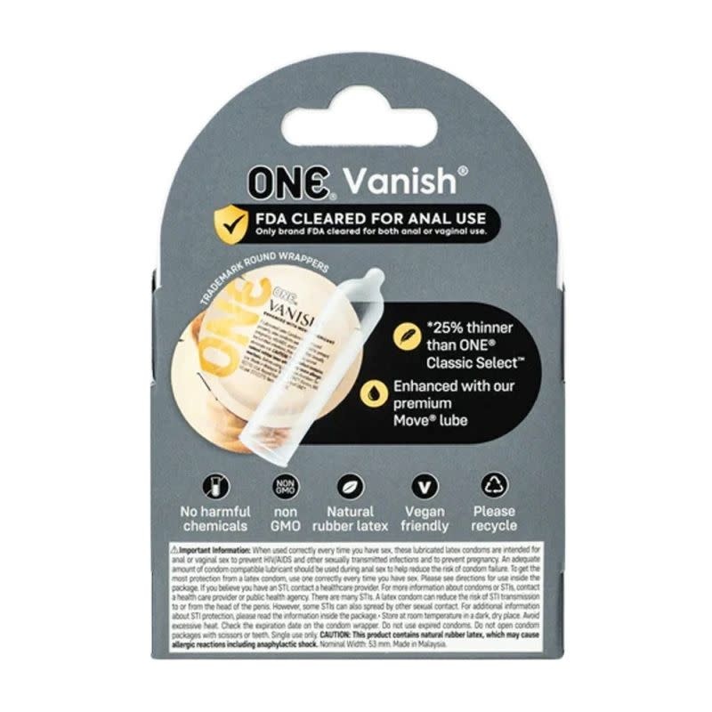 ONE Condoms ONE Vanish Hyperthin Condoms 3 Pack
