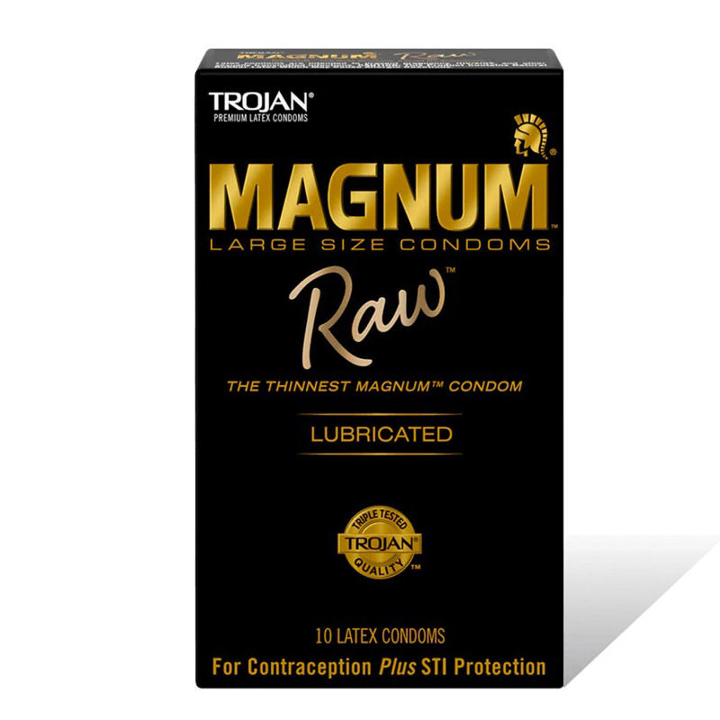 Trojan Condoms Trojan Magnum Raw Condoms 10 Pack