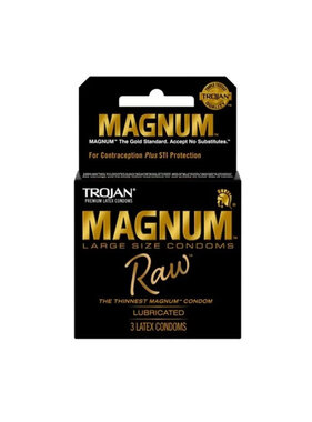 Trojan Condoms Trojan Magnum Raw Condoms 3 Pack