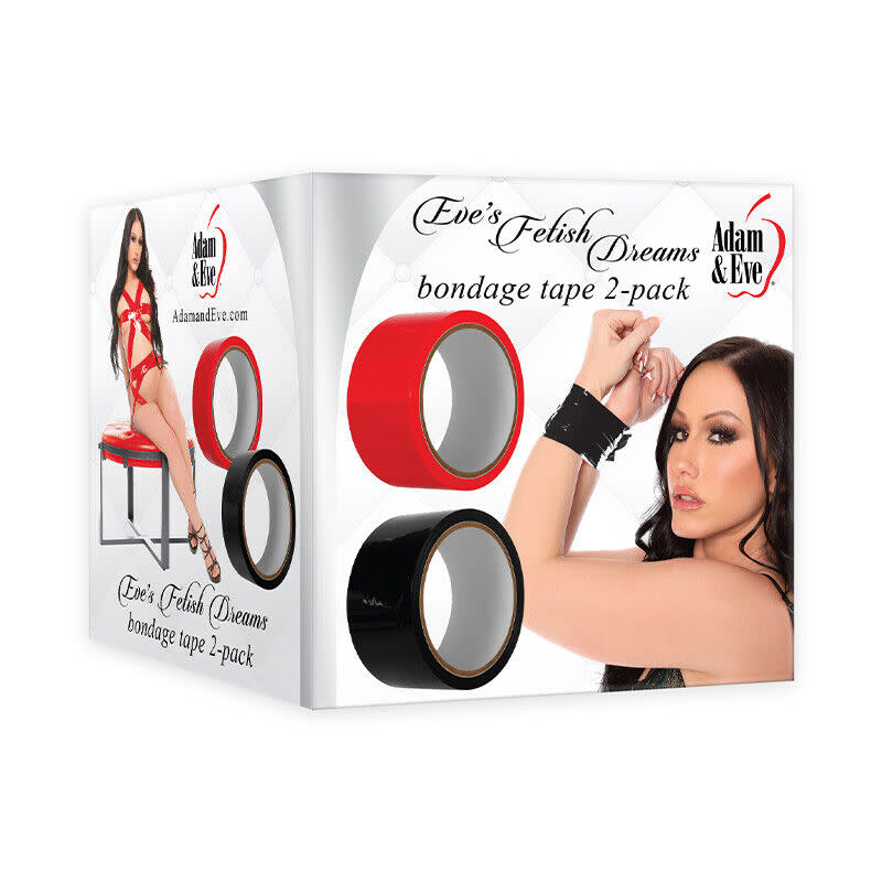 Evolved Toys Eve's Fetish Dreams Bondage Tape 2-Pack (Red/Black)